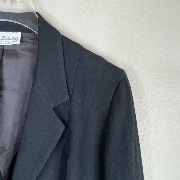 Diane Von Furstenberg Blazer Jacket Black Button Front Notch Lapel Crepe Career - Picture 3 of 15